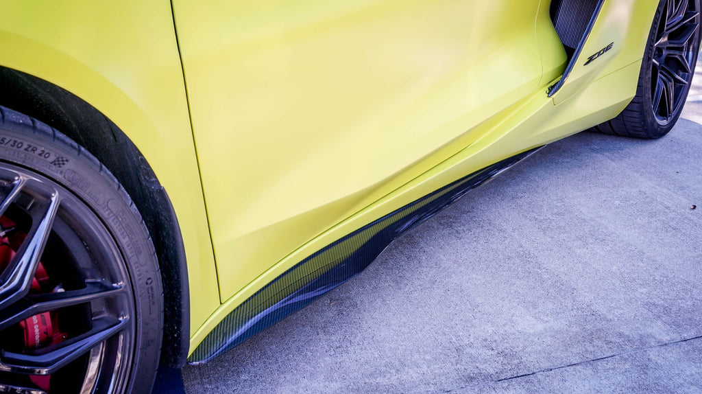 C8 Corvette Z06 Carbon Fiber XR18 Side Skirts - EXCLUSIVE