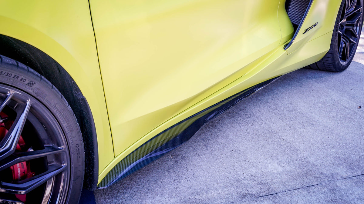 C8 Corvette Z06 Carbon Fiber XR18 Side Skirts - EXCLUSIVE