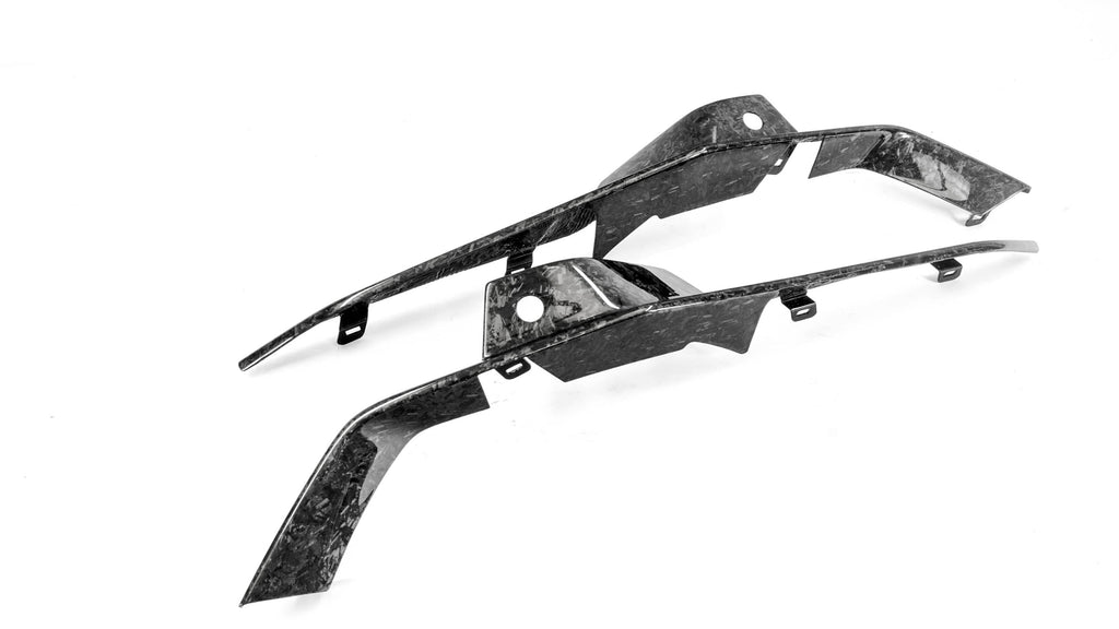 C8 Z06 Forged Fiber LG591 Front Bumper Upper Grill Deflectors - EXCLUSIVE