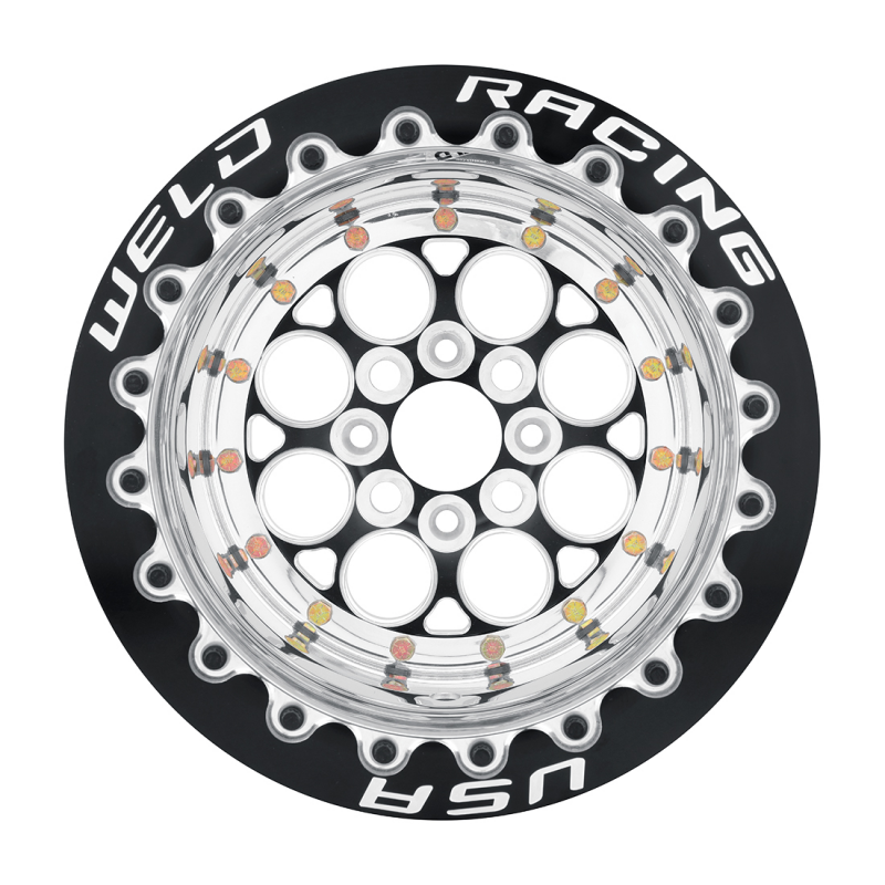 Weld Magnum Import 15x10/4x100/6 BS/2.25 HB - Black Center - Polished Shell - Black SBL MT Wheel