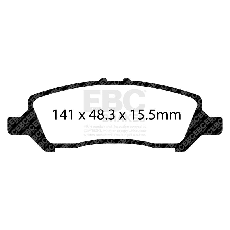 EBC 12+ Dodge Dart 1.4 Turbo Yellowstuff Rear Brake Pads