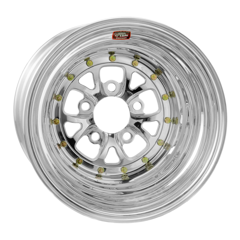 Weld V-Series 15x12 / 5x4.75 / 4 BS / 3.18 HB - Polished Center - Polished Shell - Non-BL Wheel