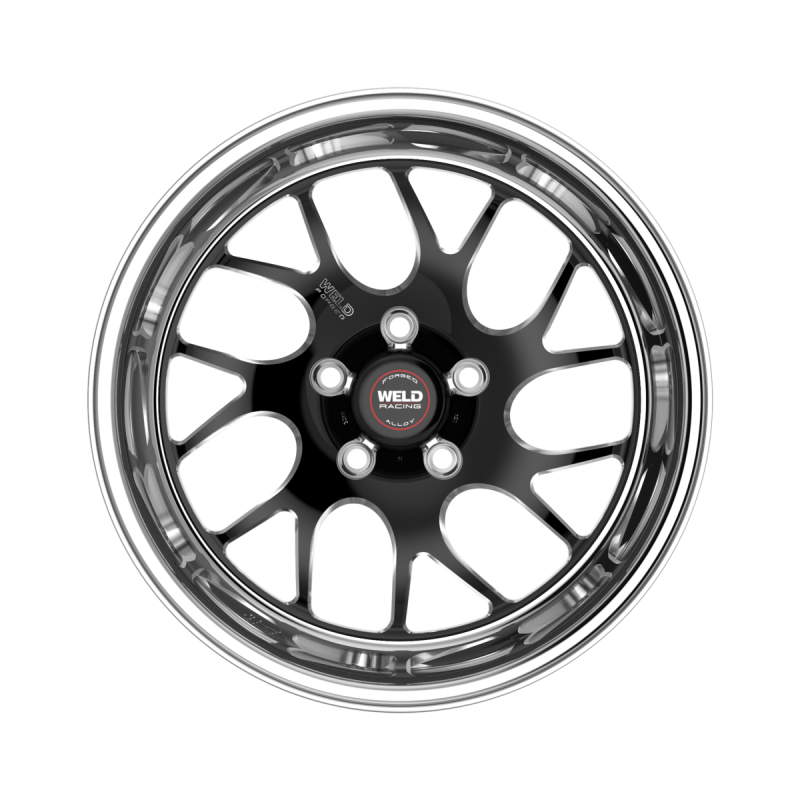 Weld S78 17x10.5 / 5x114.3 / 8 BS / 3.18 HB - Black Center - Polished Shell - Non-BL Wheel