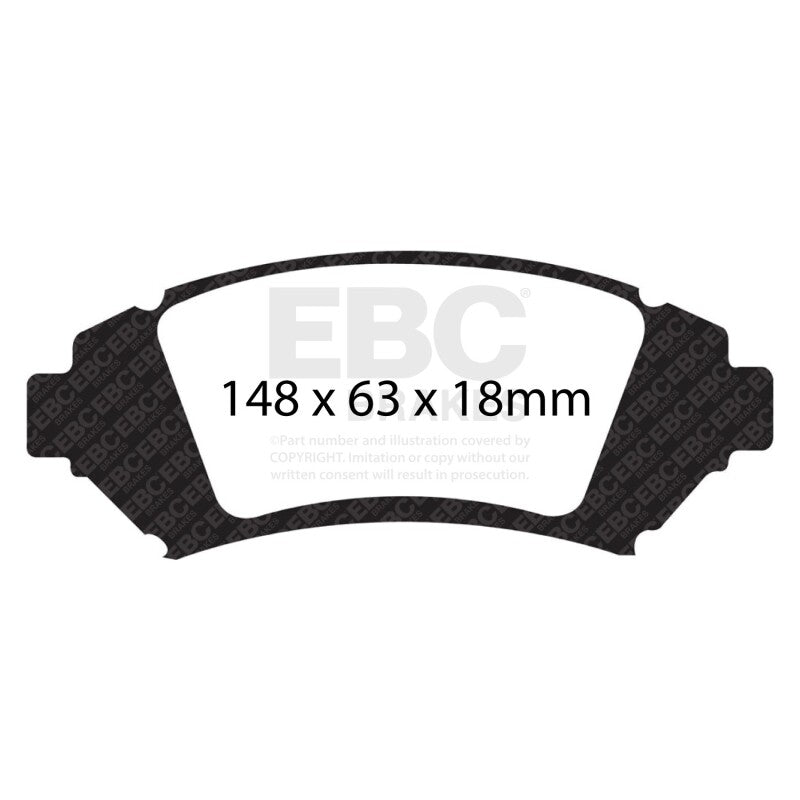 EBC 05 Buick Le Sabre (FWD) 3.8 (16in Wheels) Redstuff Front Brake Pads