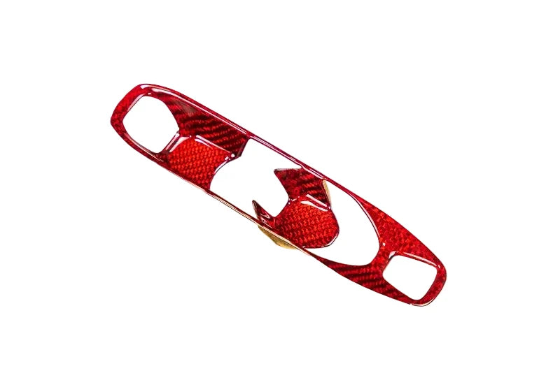 C8 Corvette Red Carbon Fiber Transmission Control Outer Trim