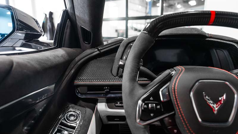 C8 Corvette Driver Side Dashboard Carbon Fiber Overlay (2020+)