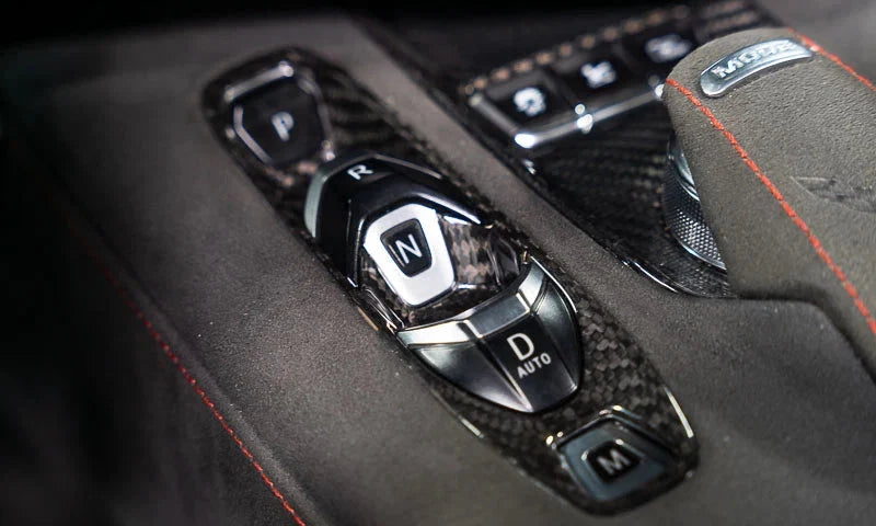 C8 Corvette Carbon Fiber Transmission Control Outer Trim