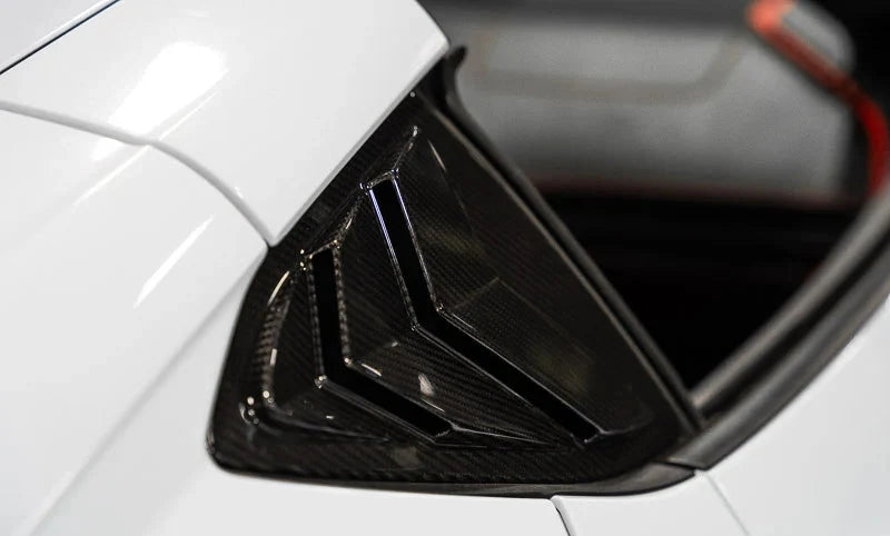 C8 Corvette Vented Carbon Fiber B-Pillar Trim Overlays – Coupe