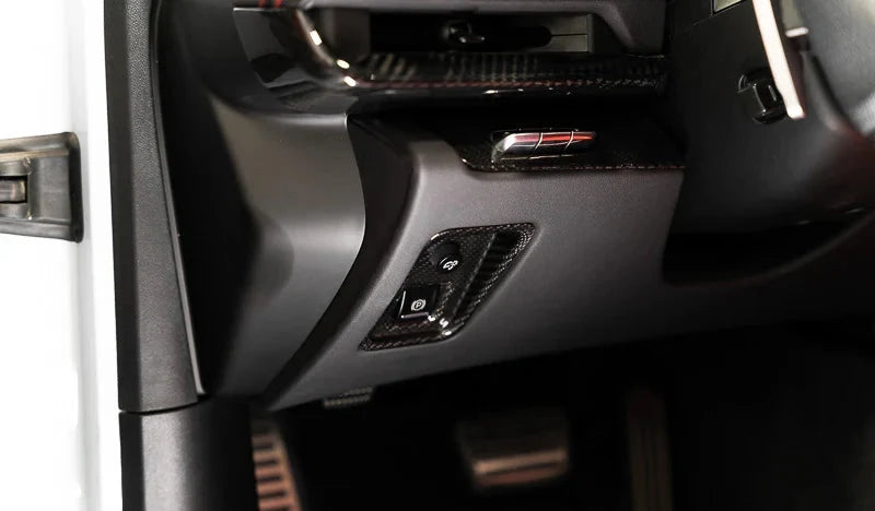 C8 Corvette Red Carbon Fiber Parking Brake Cover