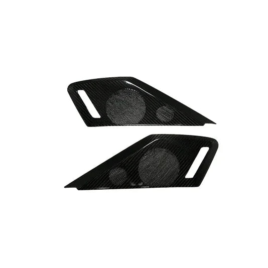 C8 Corvette Carbon Fiber Door Speaker Covers – Black