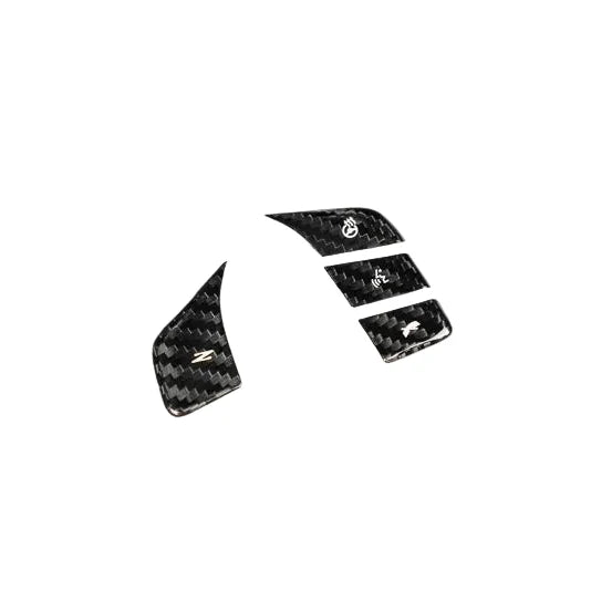 2020–2023 C8 Corvette Carbon Fiber Steering Wheel Button Covers – Heated