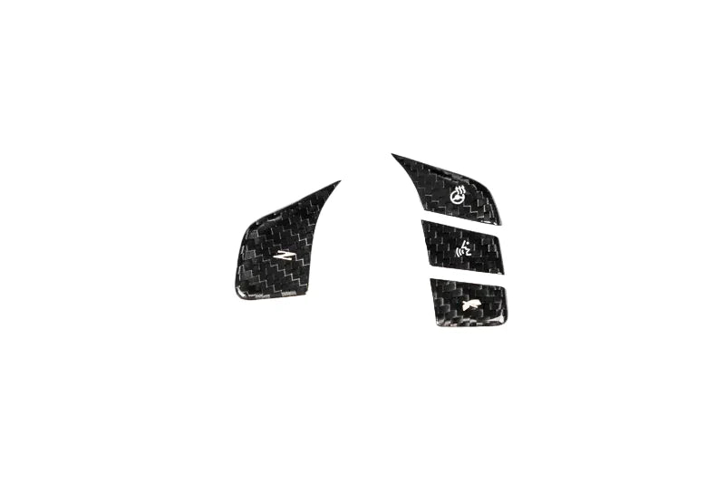 2020–2023 C8 Corvette Carbon Fiber Steering Wheel Button Covers – Heated