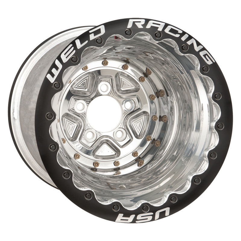 Weld Alumastar Pro 16x20 / 5x5 / 5.5 BS / 3.5 HB - Polished Center - Polished Shell - DBL Wheel