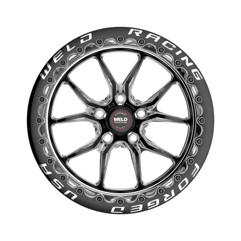 Weld S85 Beadlock 15x9/5x114.3/6.5 BS/3.18 HB - Black Center - Polished Shell - Black SBL MT Wheel