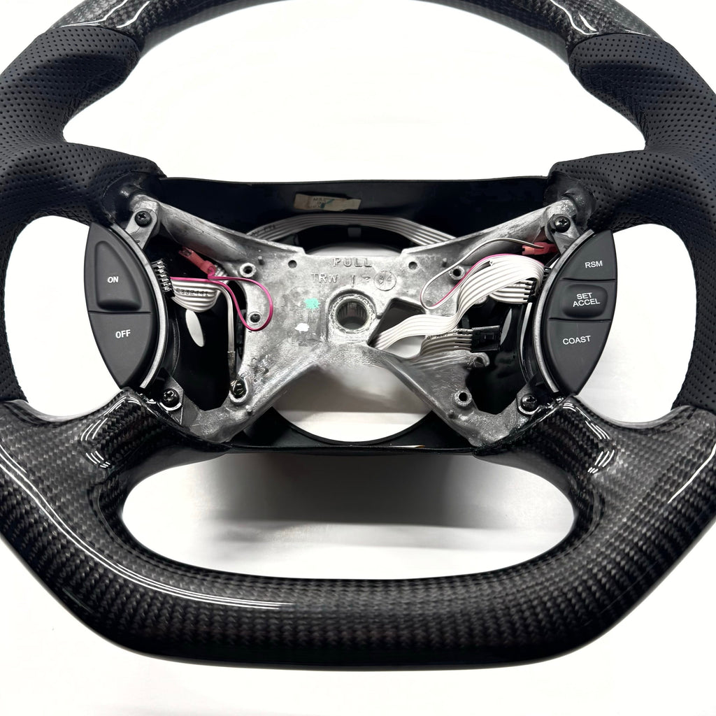 1999-2004 Ford F-150 Lightning Carbon Fiber Steering Wheel - Black Stitching image 2