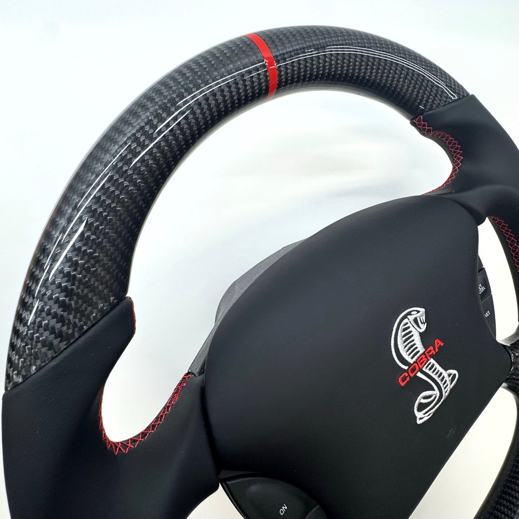 1994-2004 Ford Mustang Carbon Fiber Steering Wheel - CUSTOMIZE - With Airbag Cover image 3