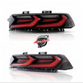2012-2013 CHEVY CAMARO VELOX LED TAILLIGHTS GLOSS BLACK/RED LENS + CUSTOM HARNESS image 0