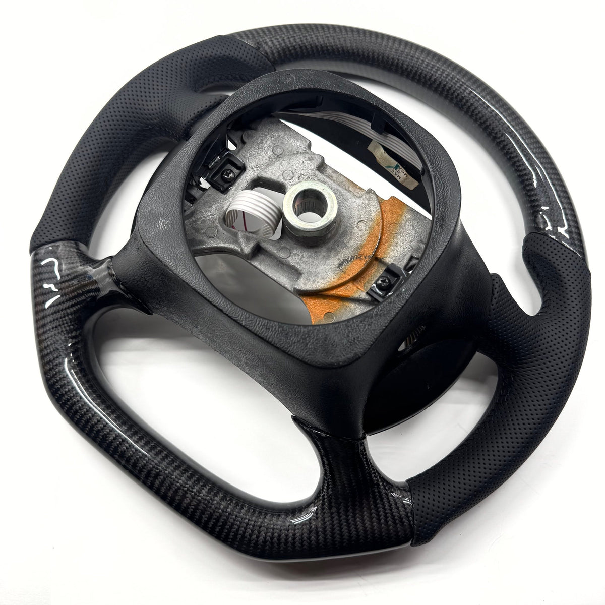 1999-2004 Ford F-150 Lightning Carbon Fiber Steering Wheel - Black Stitching image 1