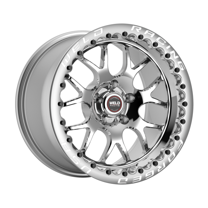 Weld S77 Beadlock 15x10/5x114.3/7.5 BS/3.18 HB-Polished Center-Polished Shell-Polished SBL MT Wheel