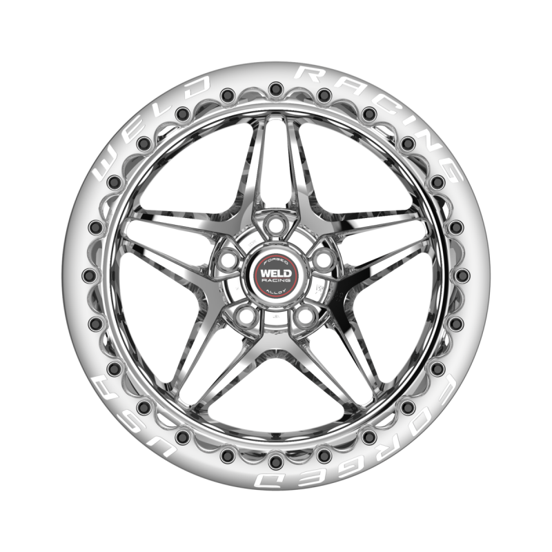 Weld S81 Beadlock 15x10/5x120/7.5 BS/3.18 HB-Polished Center-Polished Shell-Black SBL MT Wheel