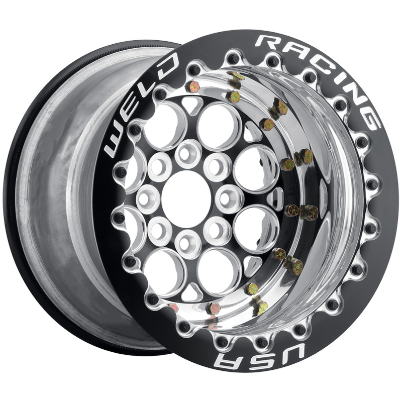 Weld Magnum Import 13x9 / 5x100 / 5 BS / 2.515 HB - Black Center - Polished Shell - Black SBL Wheel