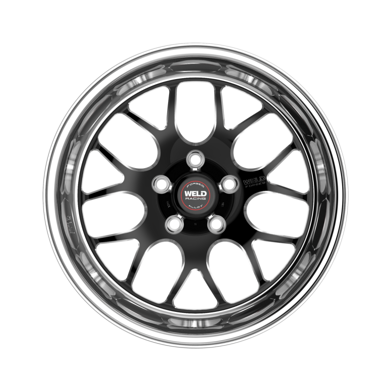Weld S77 15x8 / 5x114.3 / 4.5 BS / 3.18 HB - Black Center - Polished Shell - Non-BL Wheel