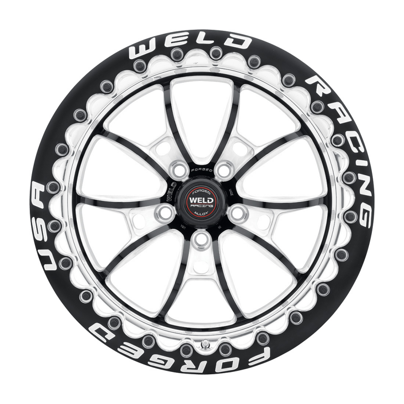 Weld S80 Beadlock 17x10/5x115/5.2 BS/3.18 HB - Black Center - Polished Shell - Black SBL Wheel