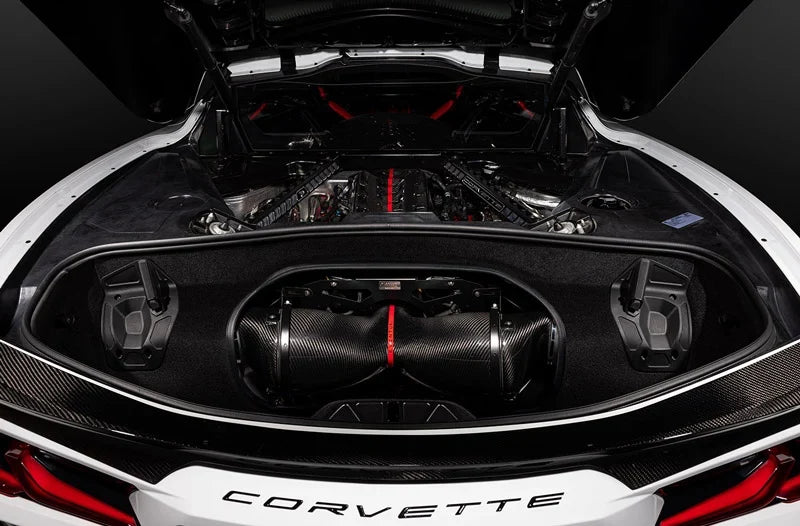 2020+ Chevrolet Corvette C8 Stingray Eventuri Carbon Fiber Intake System with Clear Lid