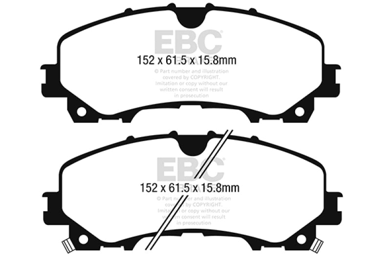 EBC 2016+ Infiniti Q50 2.0T Bluestuff Front Brake Pads