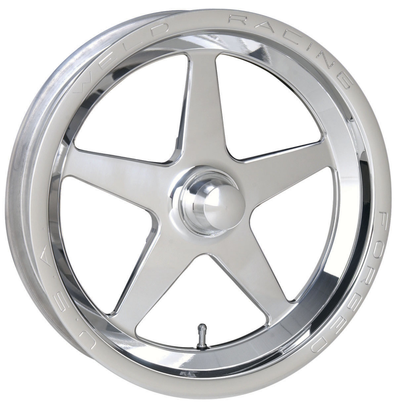 Weld Alumastar Frontrunner 15x3.5 / Anglia Spindle - NB / 1.75 BS - Polished - Non-BL Wheel