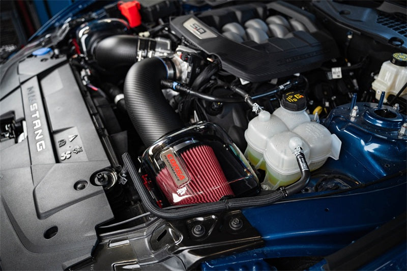 Corsa 24+ Ford Mustang GT 5.0L V8 Cold Air Intake with DryTech Air Filters - Glossy