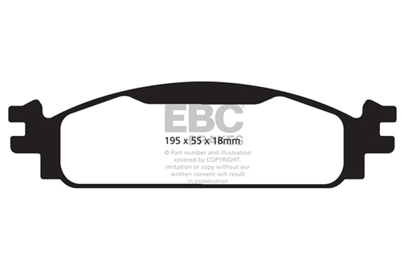 EBC 08-10 Ford Flex 3.5 Greenstuff Front Brake Pads