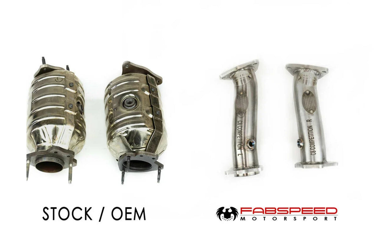 2020+ Chevrolet Corvette C8 Competition Cat Bypass Pipes
