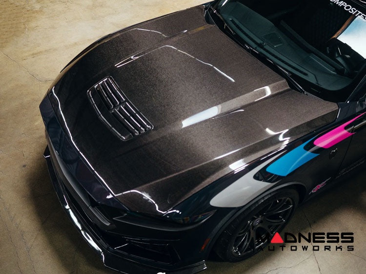2018–2023 Ford Mustang Type-OE Carbon Fiber Hood image 0