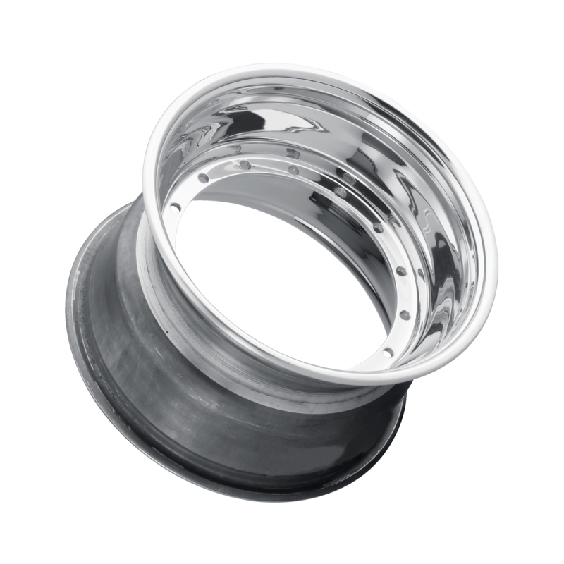Weld Midget Direct Mount 13x8 / 5x9.75 / 3 BS - Polished Shell - Polished OBL - Black Cover Wheel