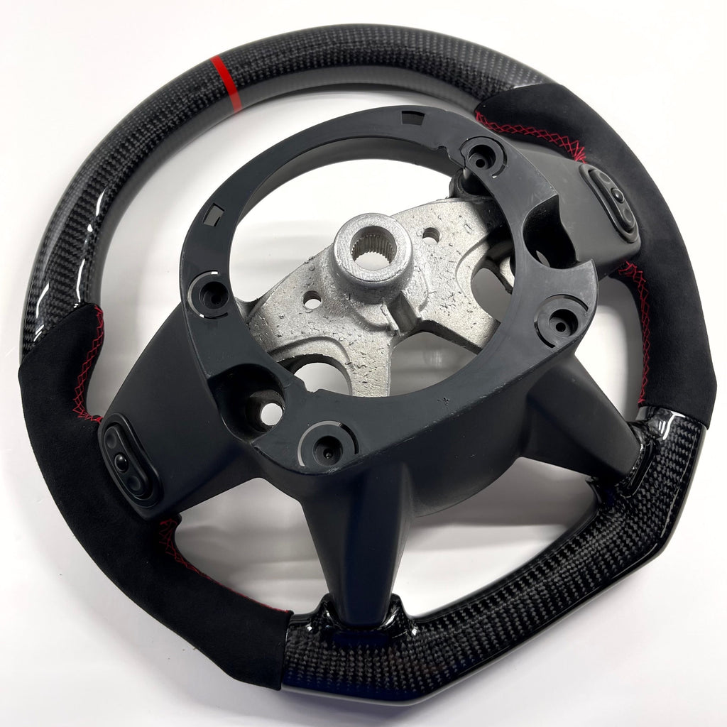 2006-2007 Jeep Grand Cherokee SRT8 Carbon Fiber Steering Wheel - Alcantara image 1