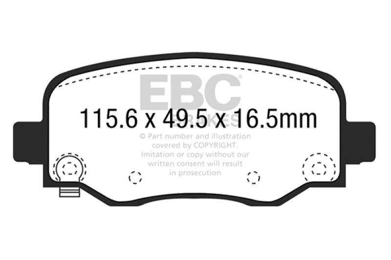EBC 13+ Jeep Cherokee 2.4 Greenstuff Rear Brake Pads