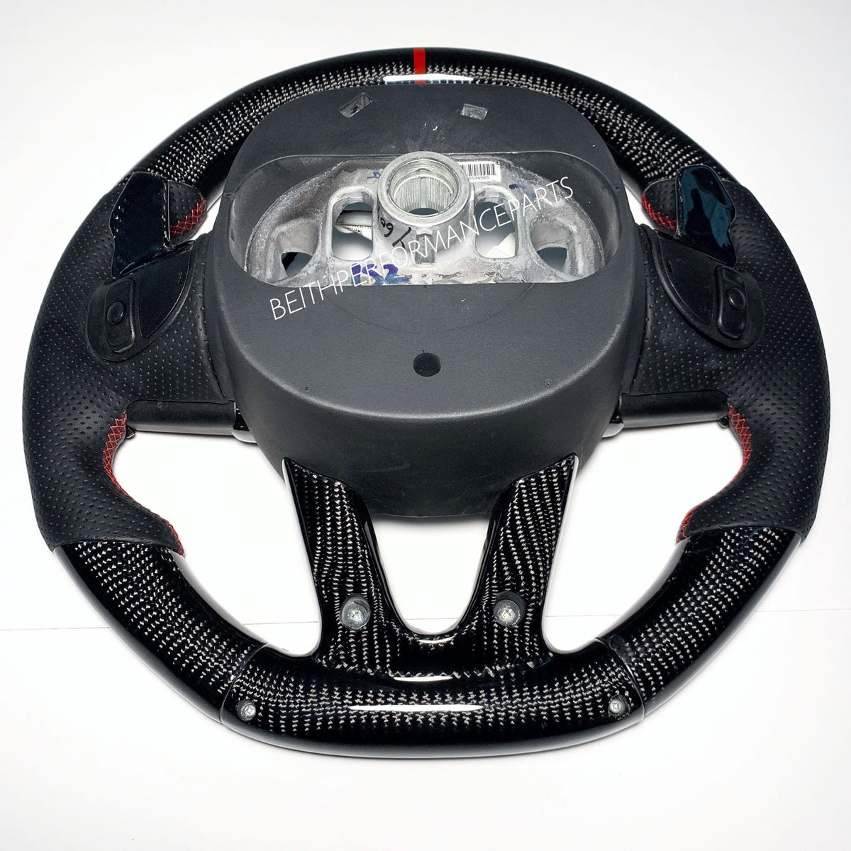 2015+ Dodge Charger/Challenger Hellcat – Carbon – Red Stitching