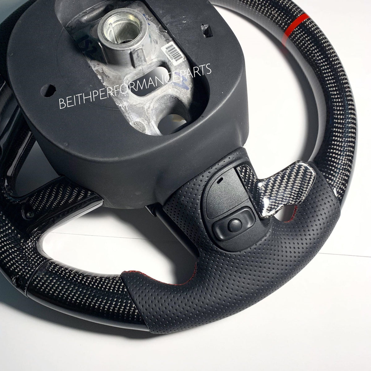 2015+ Dodge Charger/Challenger Hellcat – Carbon – Red Stitching