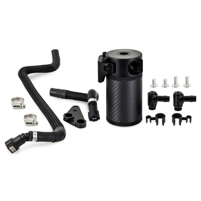 Mishimoto Carbon Fiber Baffled Oil Catch Can Kit for 2020–2026 Chevrolet Corvette C8 Coupe – PCV Side Oil Separator