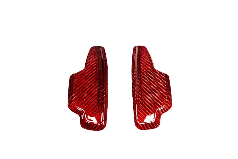 C8 Corvette Carbon Fiber Paddle Shifter Covers - Red