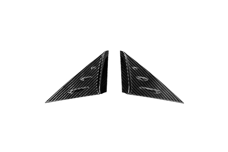 C8 Corvette Carbon Fiber Anti-Buffeting A-Pillar Trim Overlays