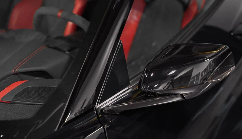 C8 Corvette Carbon Flash Anti-Buffeting A-Pillar Trim Overlays