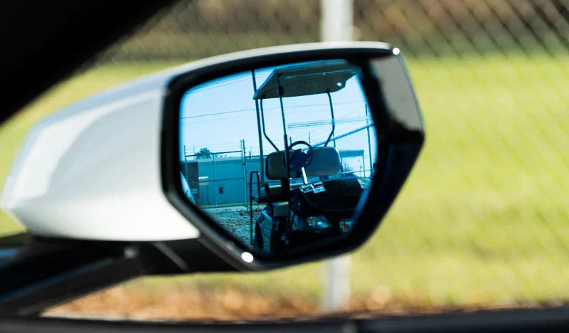 C8 Corvette Wide Angle Convex Mirrors with Turn Signals, Defrosters &amp; Blind Spot Detection