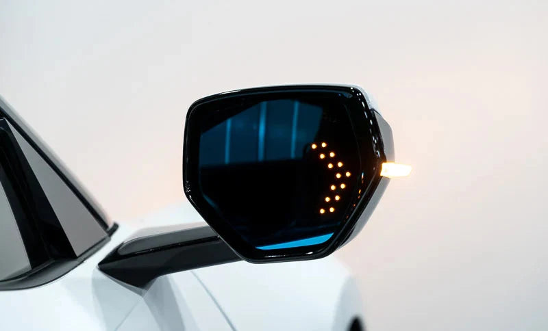 C8 Corvette Wide Angle Convex Mirrors with Turn Signals, Defrosters &amp; Blind Spot Detection