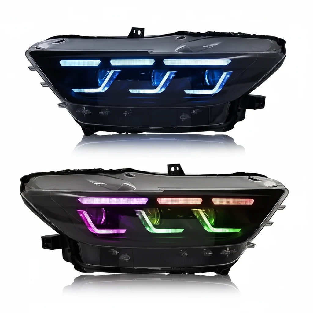 2015-2017 Ford Mustang S650 Style Headlights - Flow Series