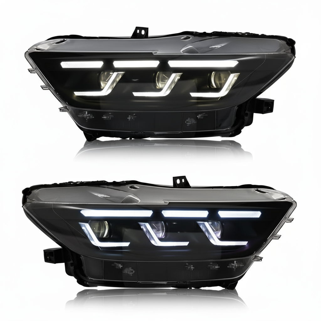 2015-2017 Ford Mustang S650 Style Headlights - Flow Series