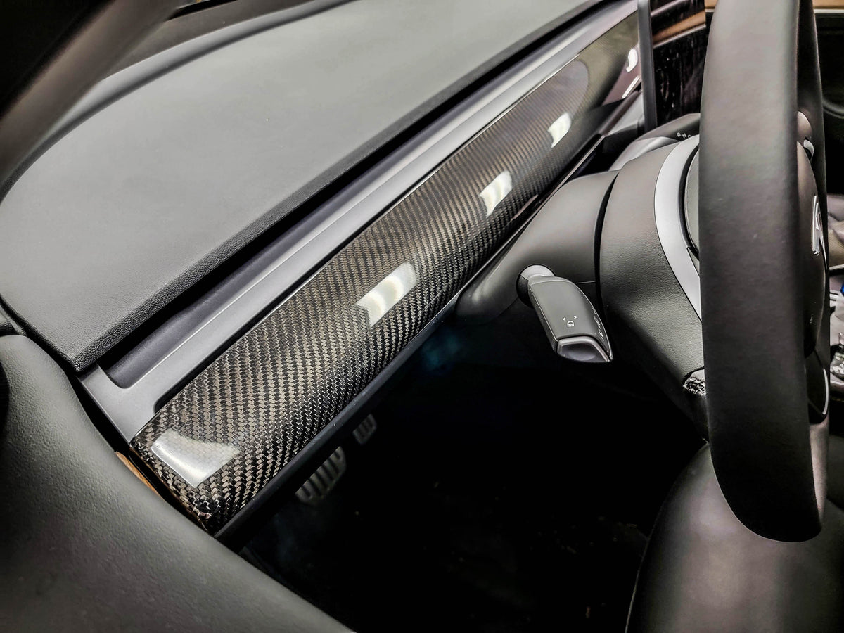 Tesla Model 3 & Y Carbon Fiber LG570 Dash Panel Cover - EXCLUSIVE