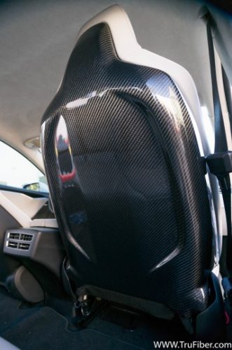 Tesla Model S & X Carbon Fiber LG248 Seat Back Cover - EXCLUSIVE