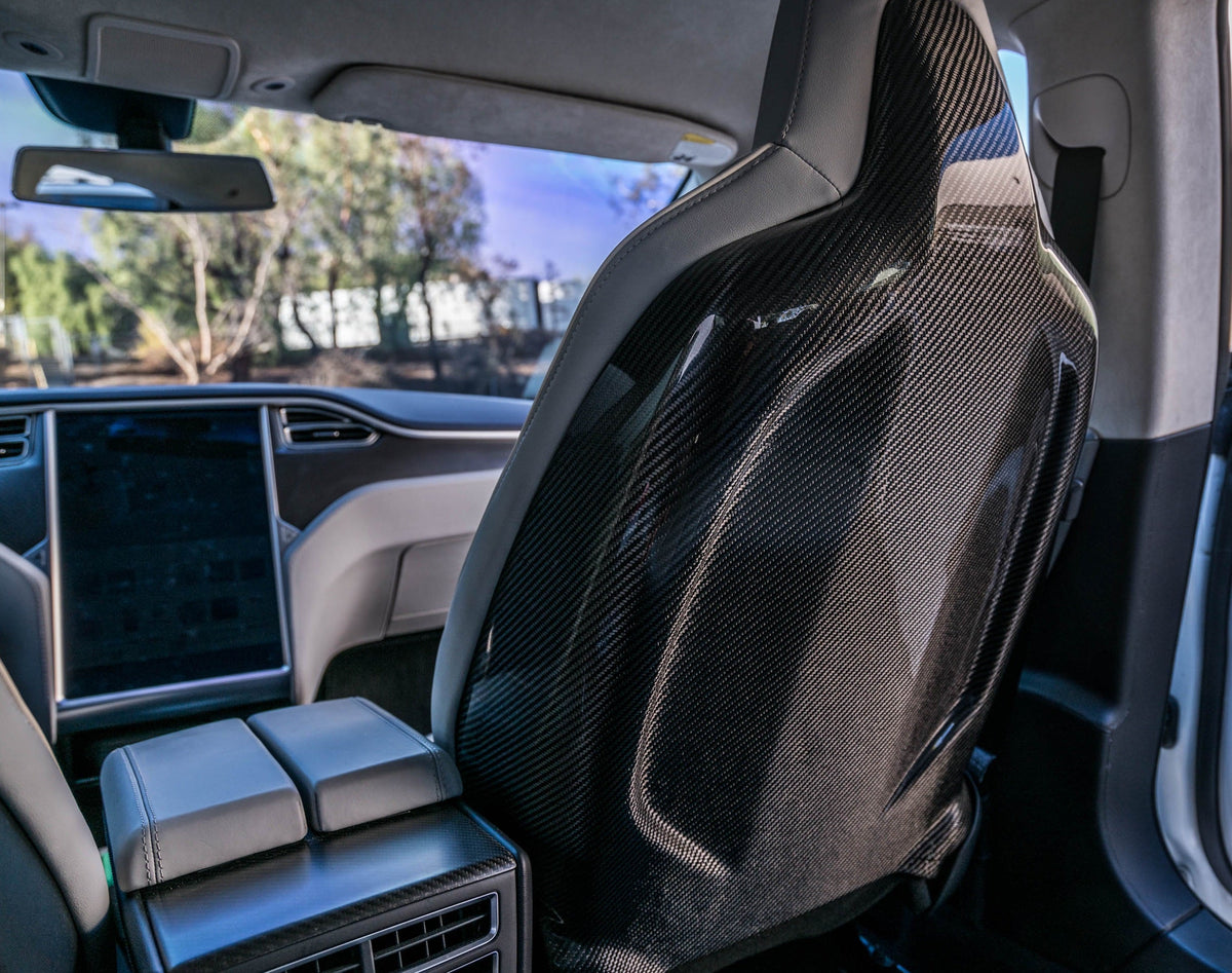 Tesla Model S & X Carbon Fiber LG248 Seat Back Cover - EXCLUSIVE